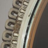 Wooden round mirror 46x46cm