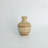Small Mid-Century Modern Scandinavian Collection Vase in Beige Stoneware by Gunnar Borg for Höganäs