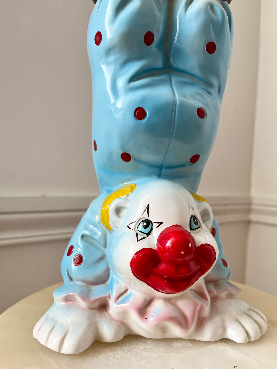 Lampe céramique clown vintage