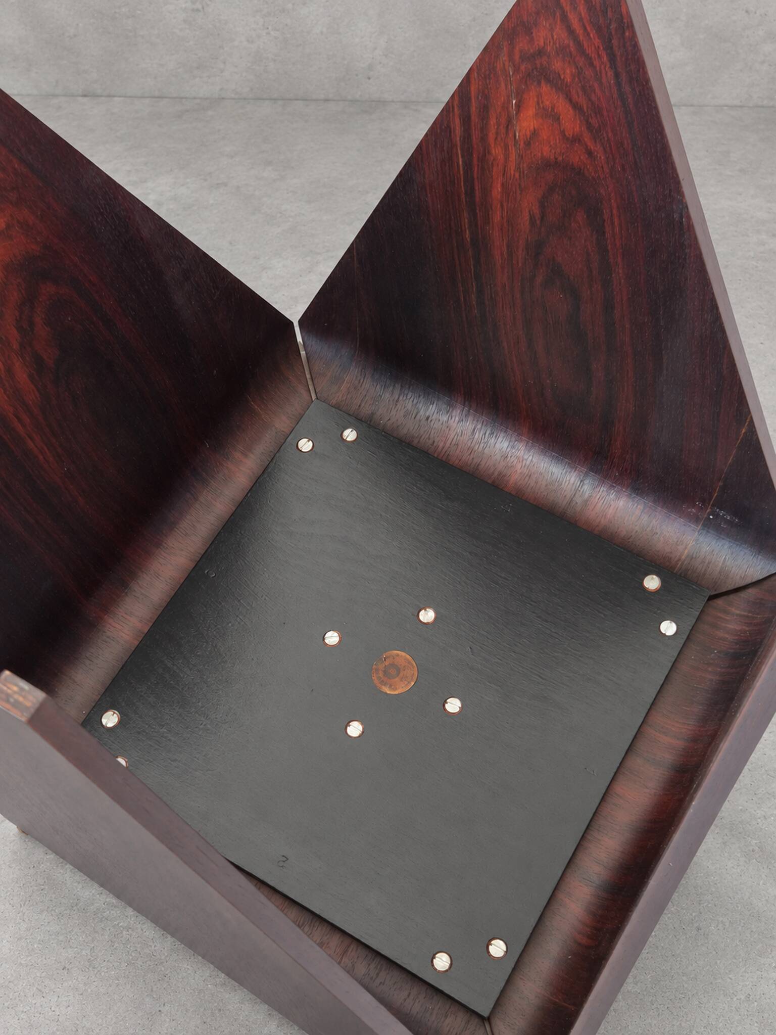 Petalas Side Table Nighstand by Jorge Zalszupin, Rosewood