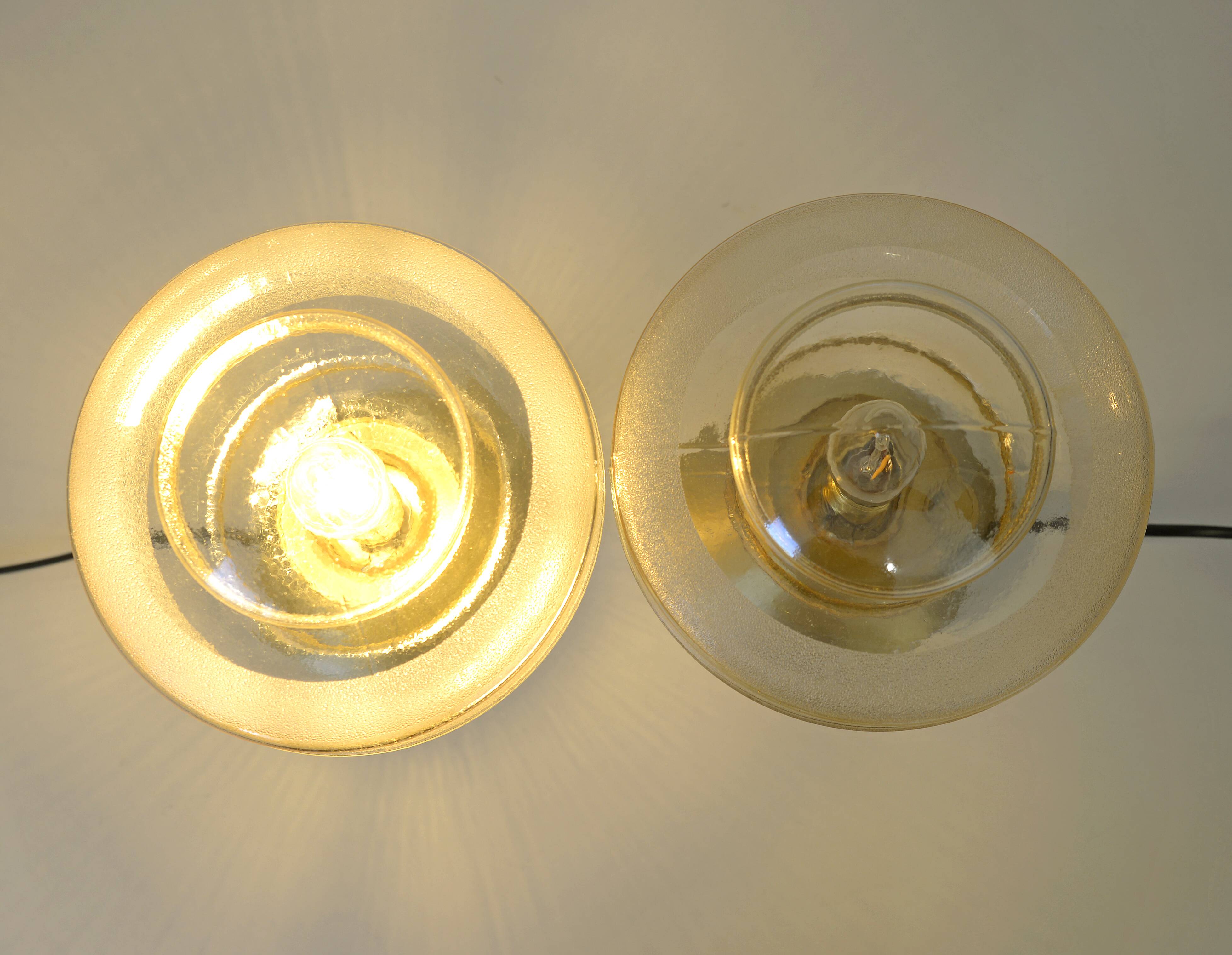 Vintage Bedside Lamps / Set of 2 / Redesign Mushroom Lamp / Art Deco Style