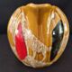 Melon-shaped ceramic jug, signed Poët-Laval, Cavaillon.