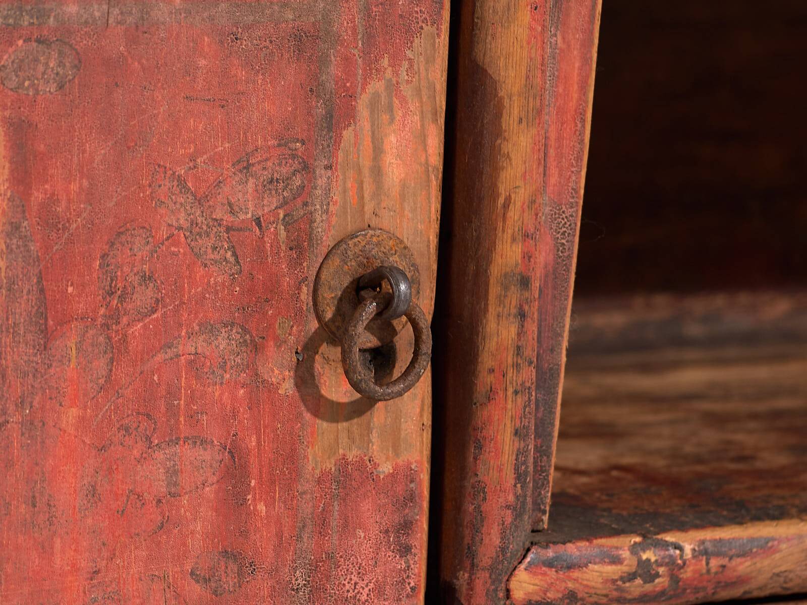 Antique red TV cabinet (c.1900)
