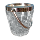 Chiseled glass ice bucket