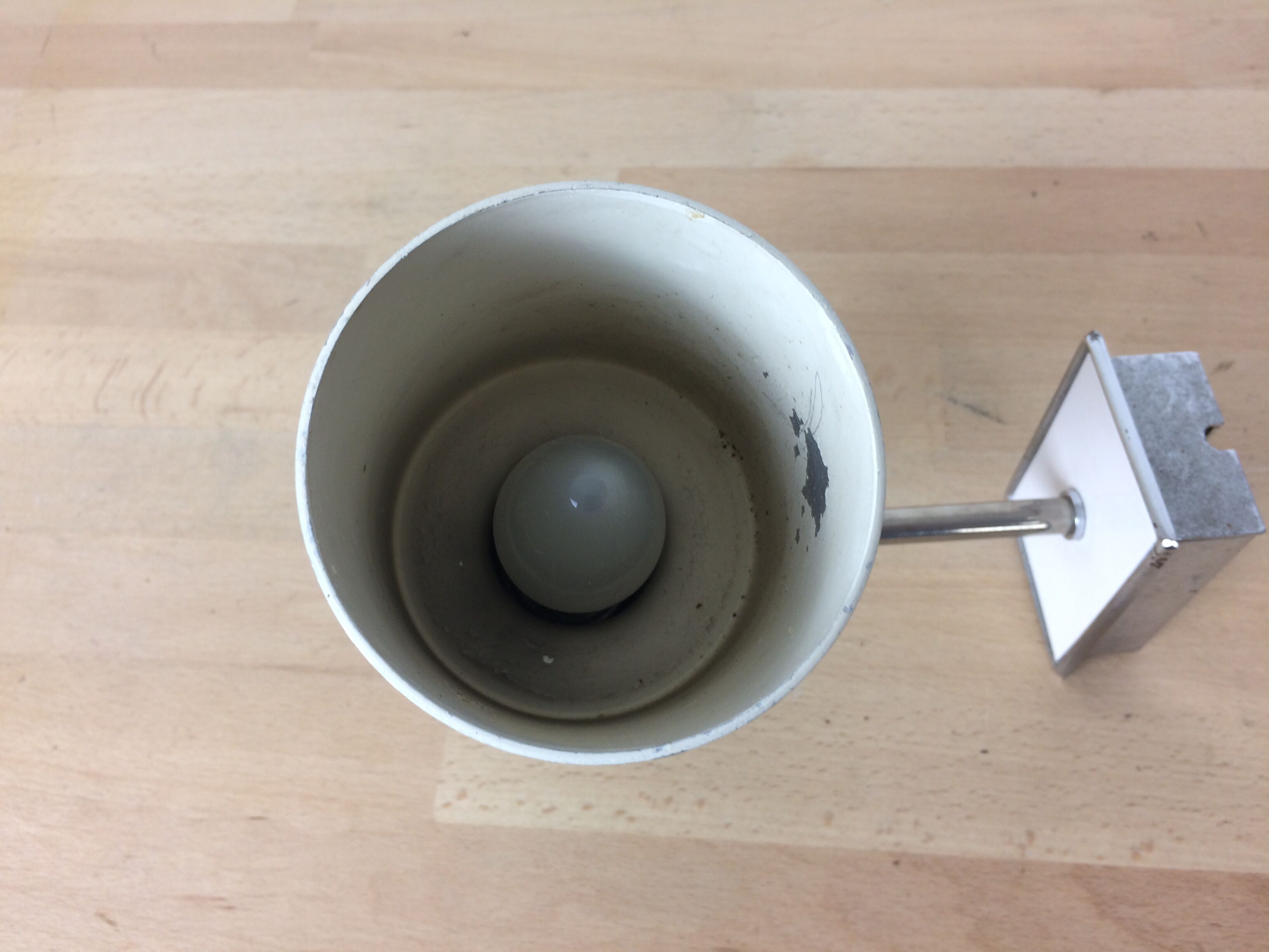 White metal orientable spot wall light 50s