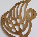 Brass swan trivet