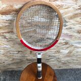 Ancienne raquette tennis courts professionnel bois
