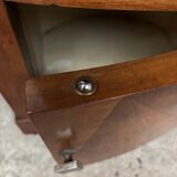 Art Deco bedside table in wood and marble