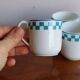 5 tasses à carreaux – Limoges France Décor