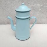 Pale green enamelled coffee maker