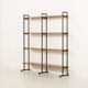 Italian free standing shelving unit or room divider in teak, 1970s