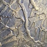 Large original and unique bronze relief painting "humanis" 61x