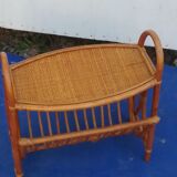 Bamboo and rattan magazine holder