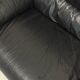 Black leather sofa — Italian postmodern design