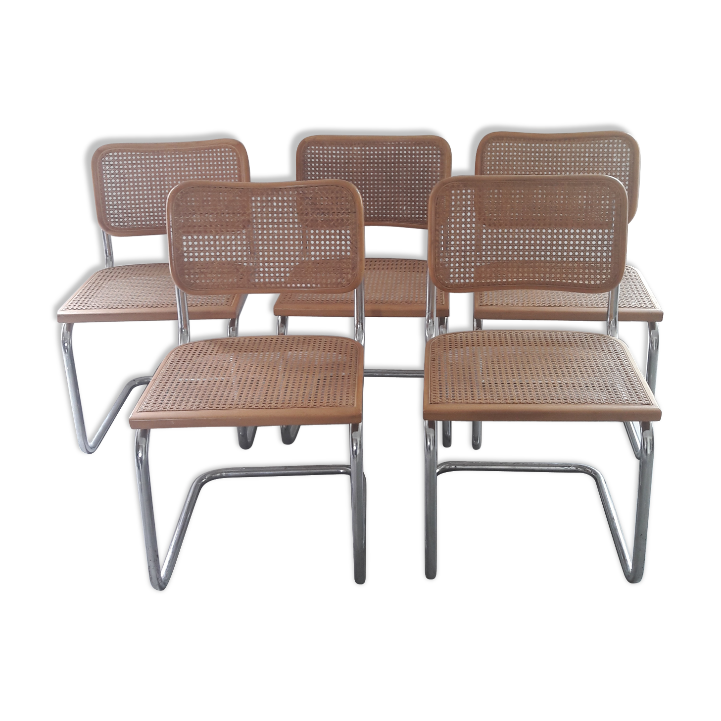 Set of 5 B32 Marcel Breuer cesca chairs