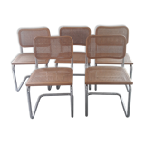Set of 5 B32 Marcel Breuer cesca chairs