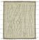 Handmade Turkish One of a Kind 257 cm x 298 cm Beige Wool Carpet