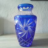 Remarquable et imposant vase en cristal de Saint Louis Art Déco 1940/1950