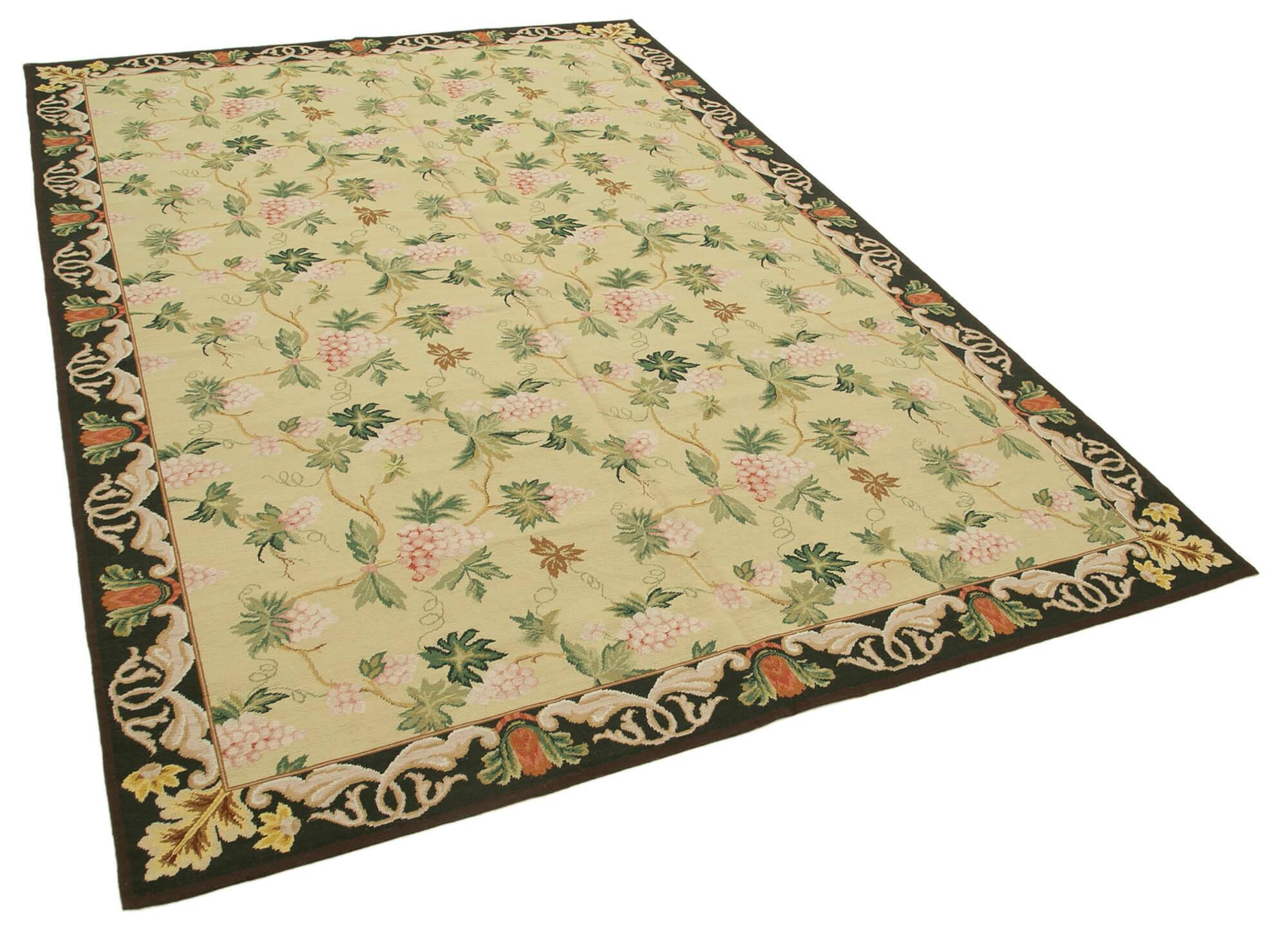 Handmade Vintage Flatweave Needlepoint Kilim 182 cm x 270 cm
