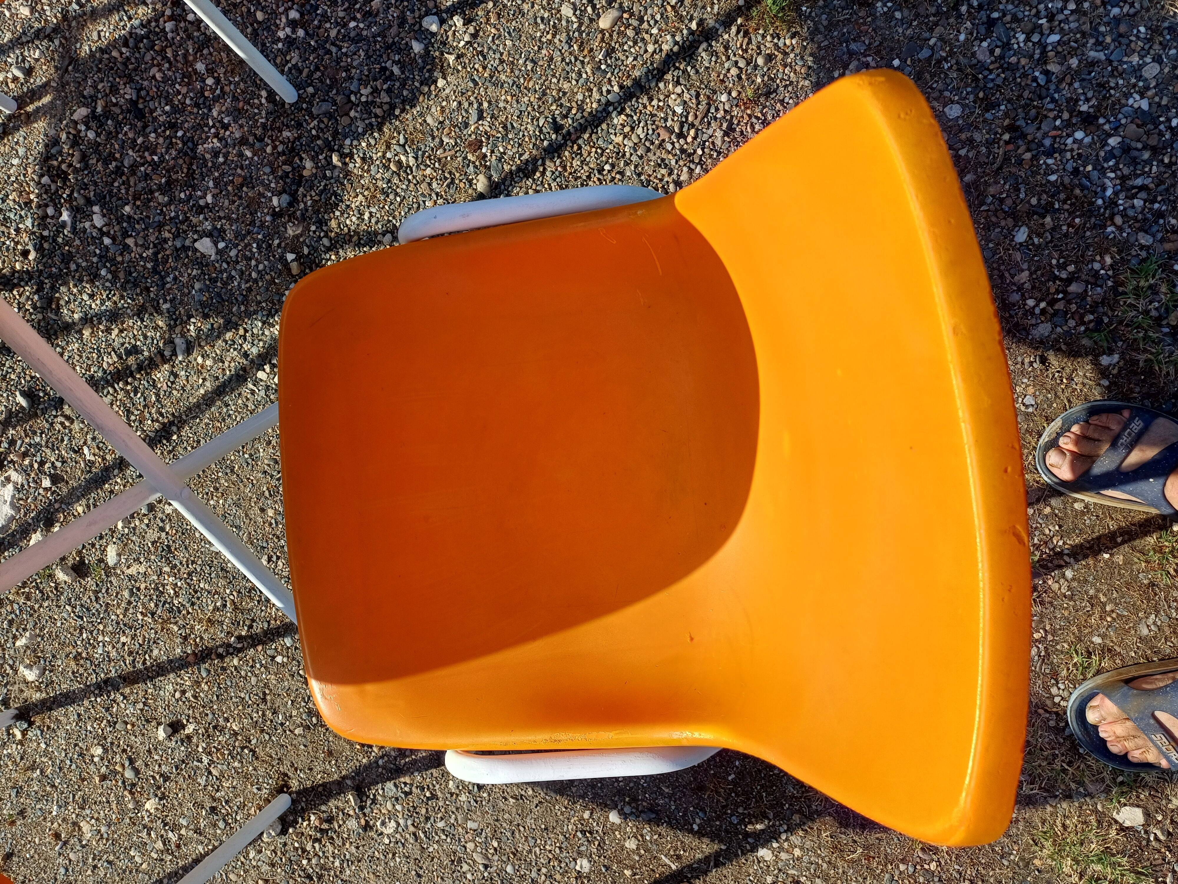 Vintage iron and plastic garden furniture