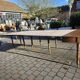 12-foot round oak table with 7 extensions / 20 people