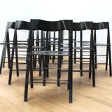 Suite of 12 folding designer chairs
