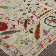 Multicoloured white kilim rug – 238 x 159 cm