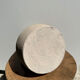 Handmade terracotta vase painted in beige with double handles h:32 d:25