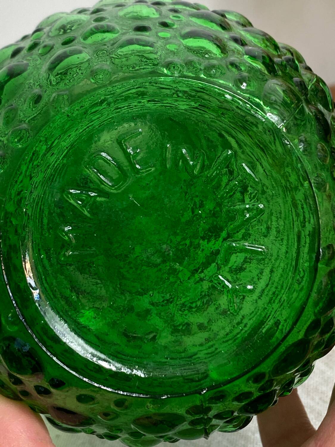 Vintage Empoli glass carafe from Italy