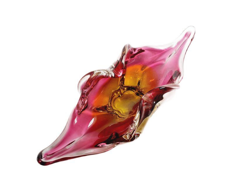 Decorative bowl by J. Hospodka for Chribska Glassworks, Czechoslovakia, 1960s