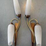 Pair of vintage double wall lights