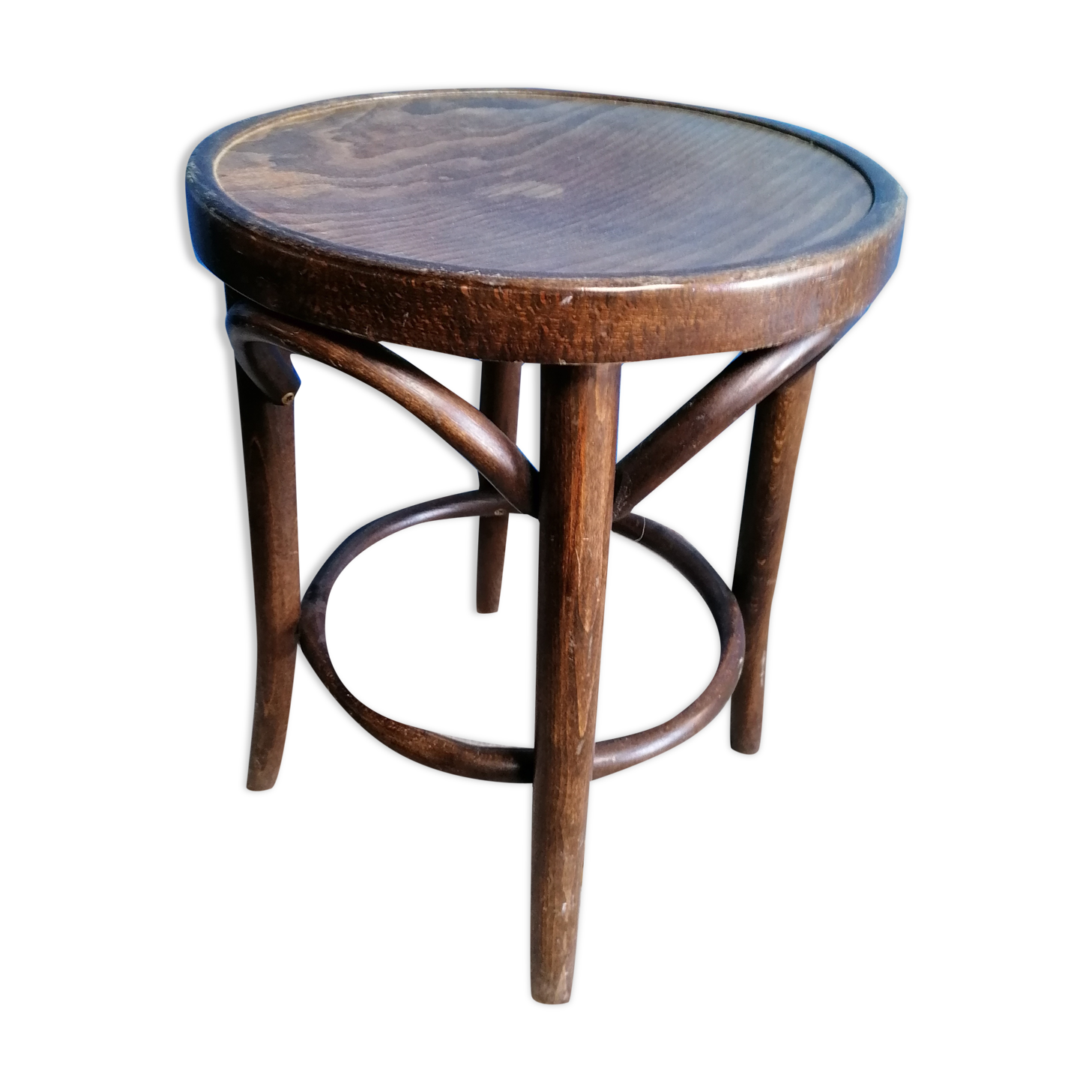 Curved wooden stool bistro style