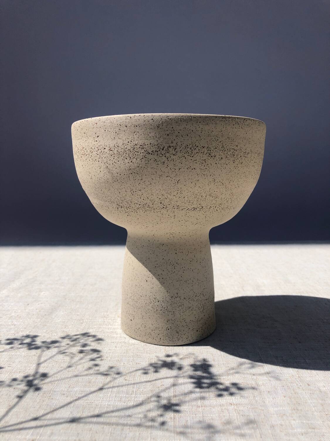 Pyrite sandstone footed bowl