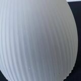White frosted glass lampshade with pleated effect