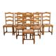 Set of 8 beech chairs – 1980