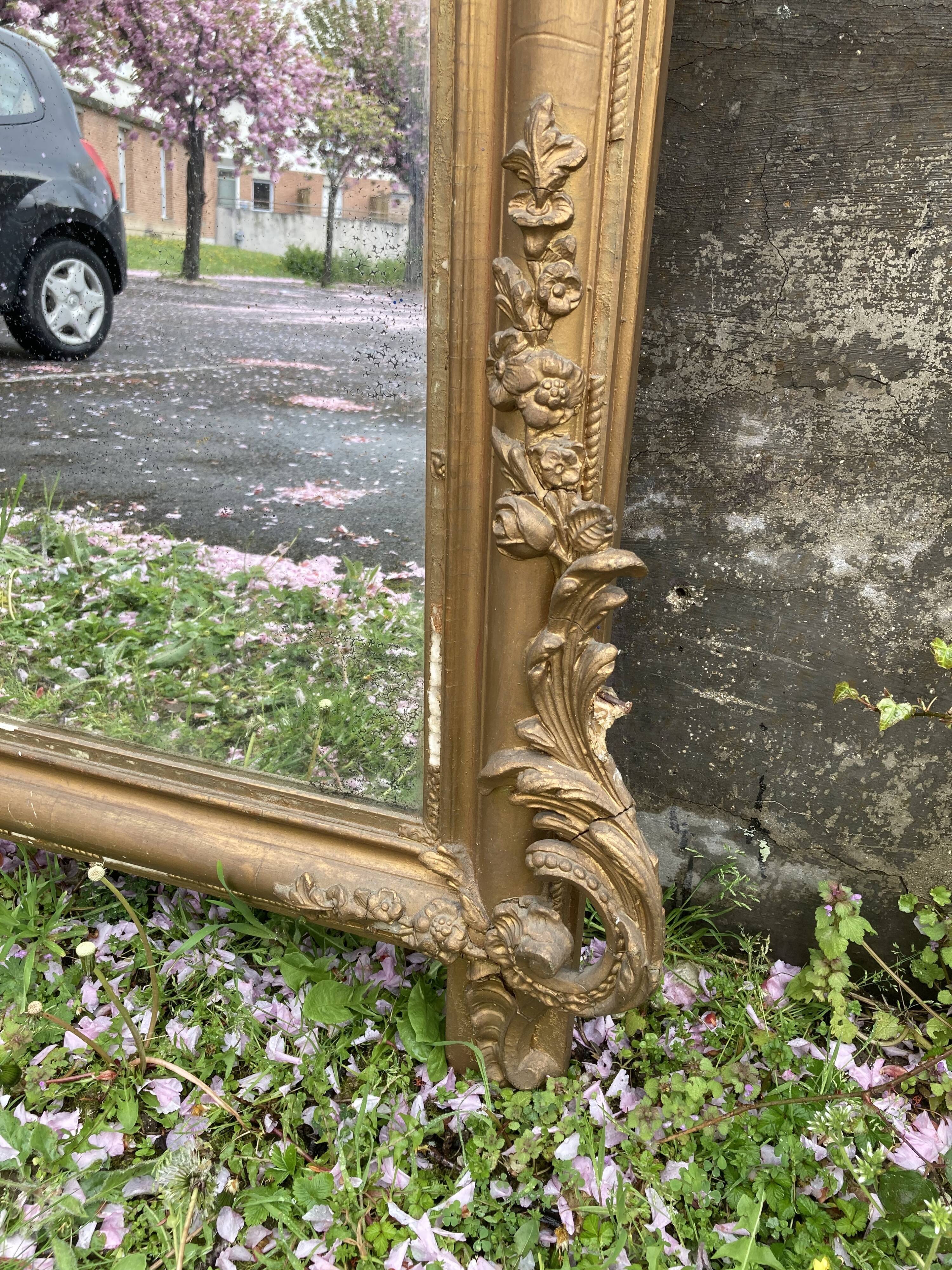 Old mirror rocaille style 178 x 96cm