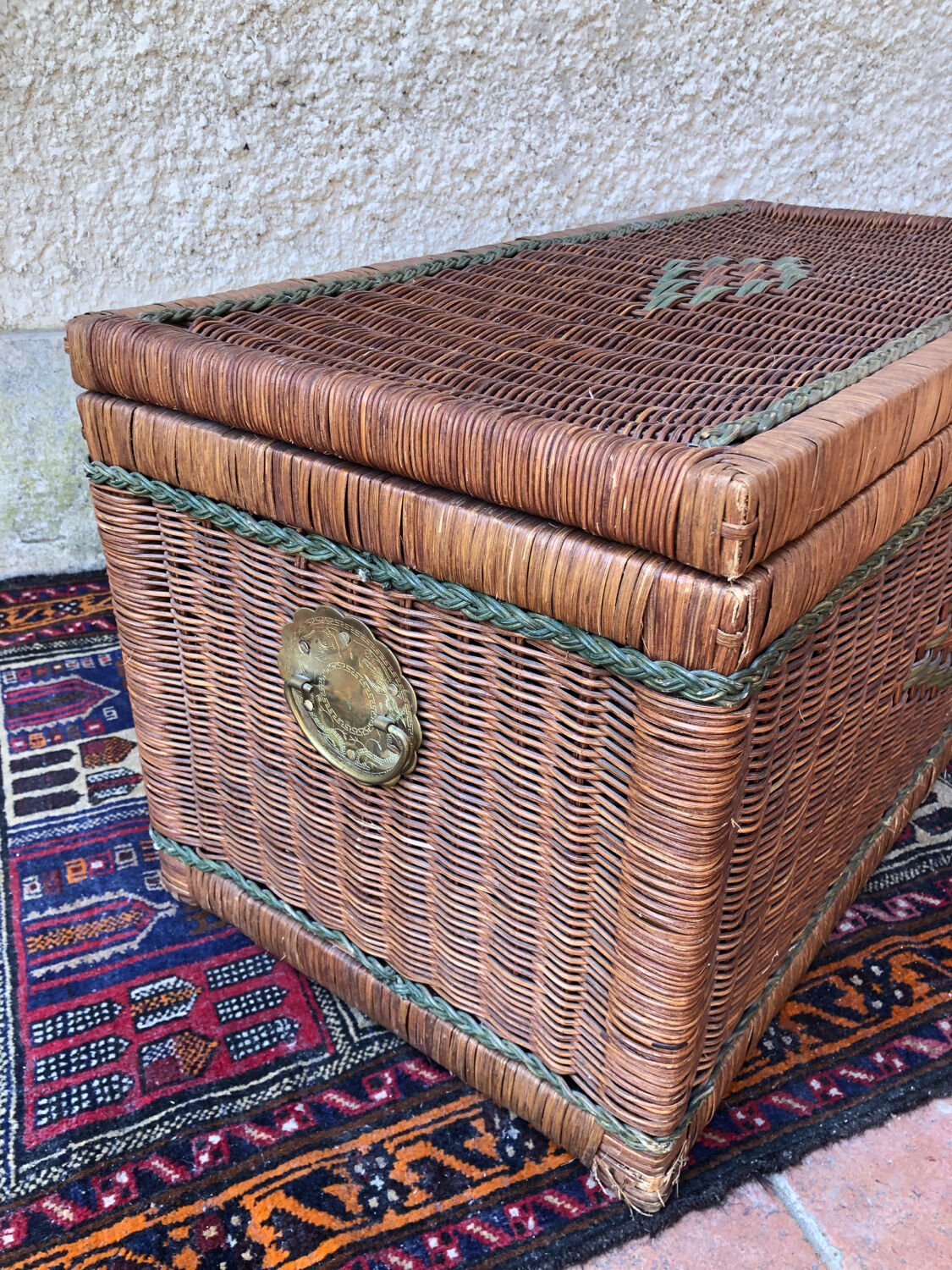 Vintage wicker chest