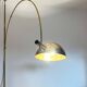 German Postmodern Vintage Brass Arc Floor Lamp with Clamp Rod attributed to Florian Schulz, 1970s