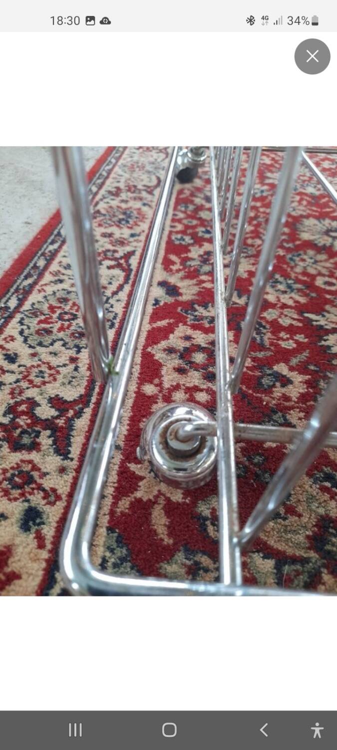 Vinyl serving trolley