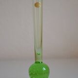 Sweden Sweden 1960 60's small soliflore vase green glass bullicante