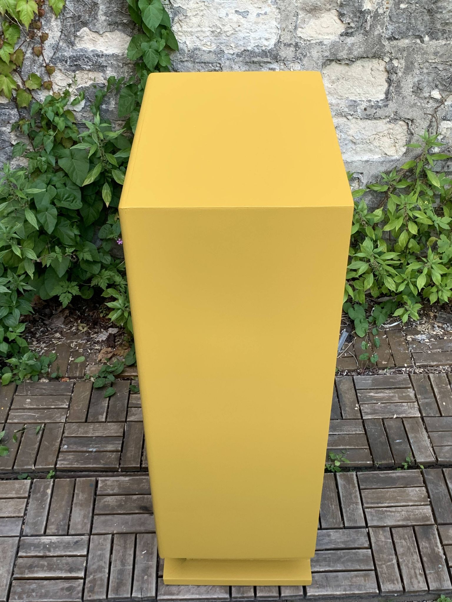 Ochre yellow Art Deco chest of drawers