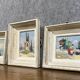 Victor Bruzac: série de 3 tableaux huiles sur panneaux époque circa 1920