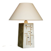 Lampe de table en céramique de style mid-century avec design abstrait, années 1970