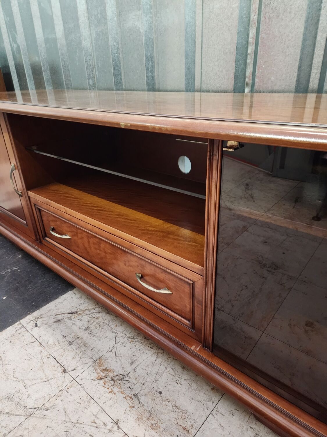 Solid cherry TV stand