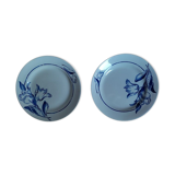 Assiettes plates fleur bleue en porcelaine St Amand dp 092284