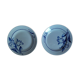 Flat plates blue flower porcelain St Amand dp 092284