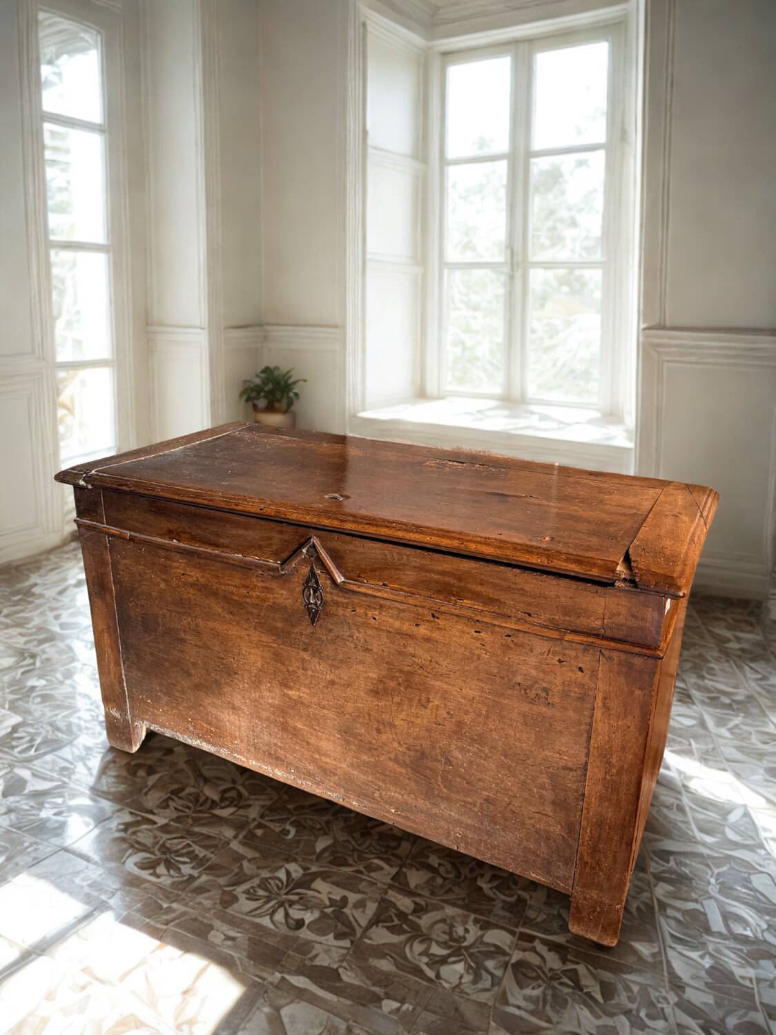 Wooden chest - walnut