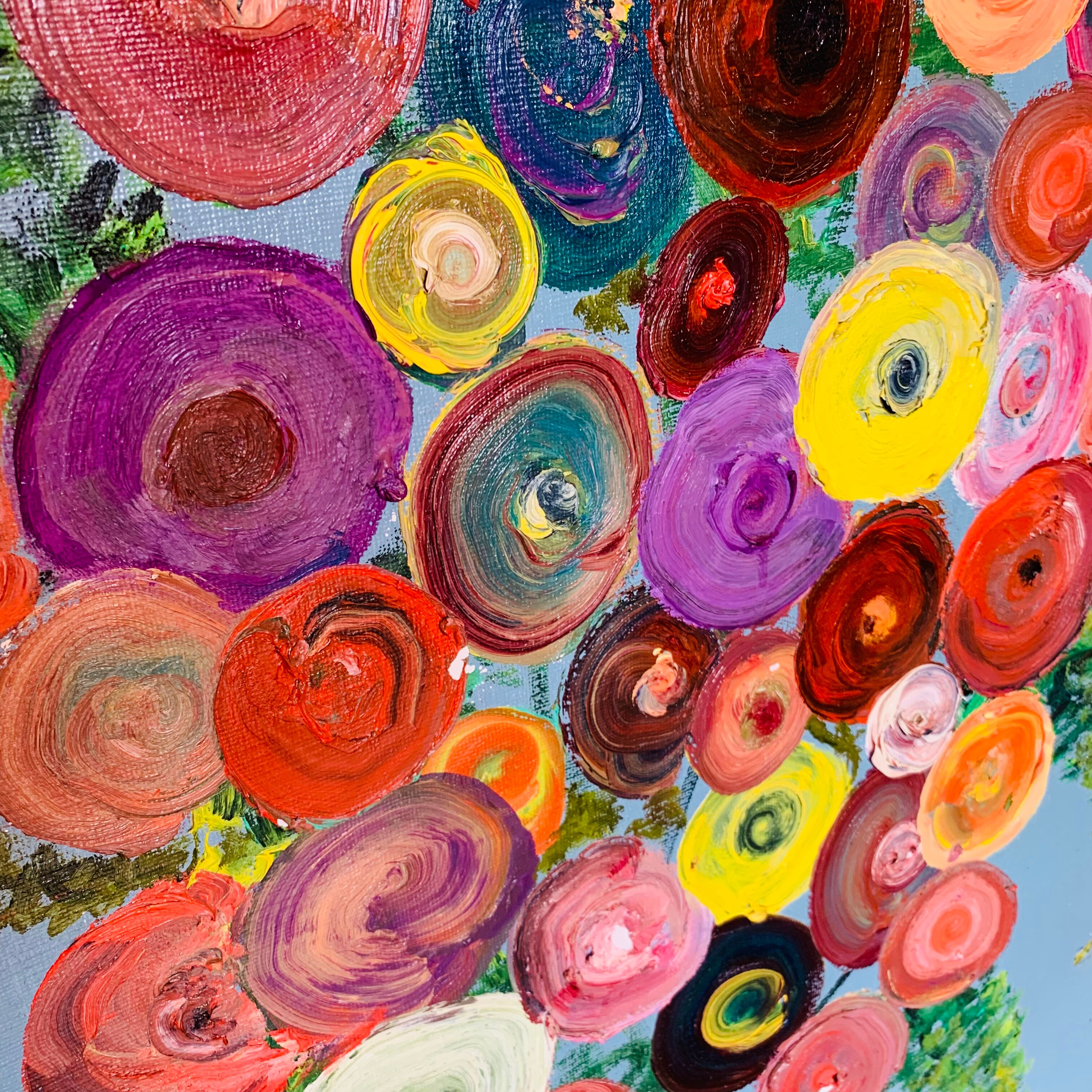 Large painting "Bouquet of flowers" - 95,5x135 cm