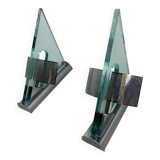 Vintage set Icaro wall lamps Carlo Forcolini Artemide