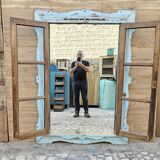 Miroir Art déco en teck birman